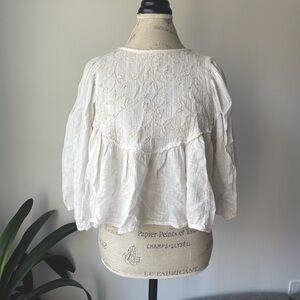 House of Harlow 1960 embroidery half sleeve blouse